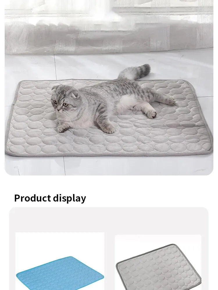 Cooling Pet Ice Mat for Dogs & Cats – Summer Sleeping Pad, Sofa Nest Bed