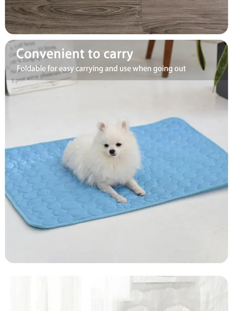 Cooling Pet Ice Mat for Dogs & Cats – Summer Sleeping Pad, Sofa Nest Bed