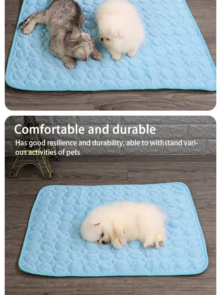 Cooling Pet Ice Mat for Dogs & Cats – Summer Sleeping Pad, Sofa Nest Bed