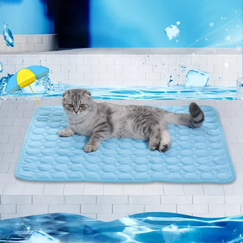 Cooling Pet Ice Mat for Dogs & Cats – Summer Sleeping Pad, Sofa Nest Bed