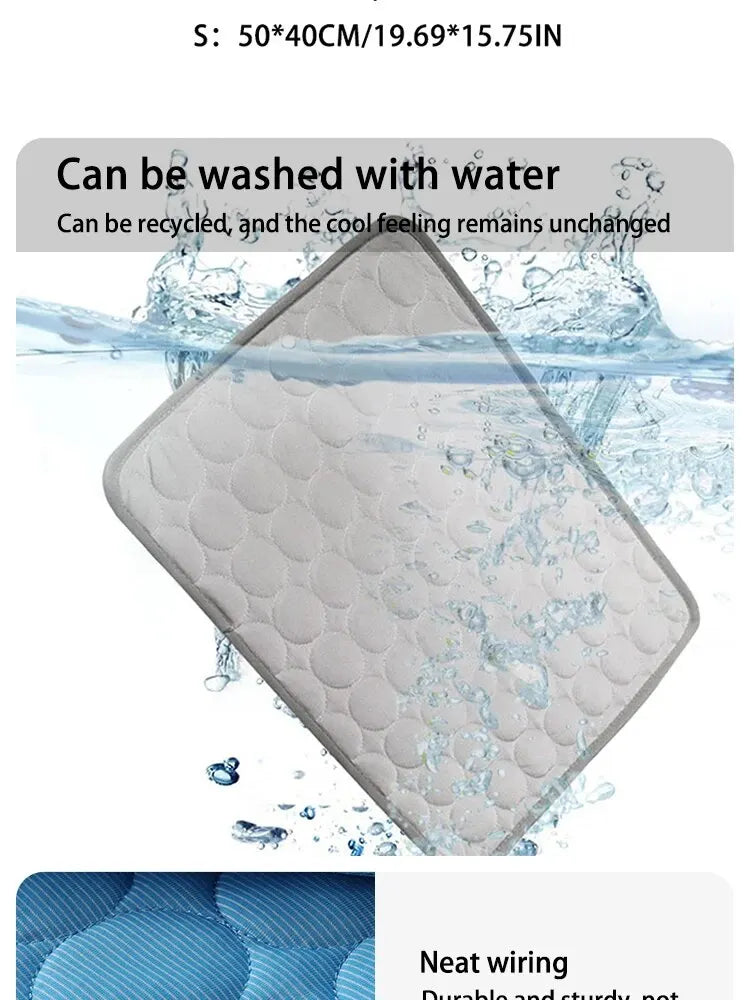 Cooling Pet Ice Mat for Dogs & Cats – Summer Sleeping Pad, Sofa Nest Bed