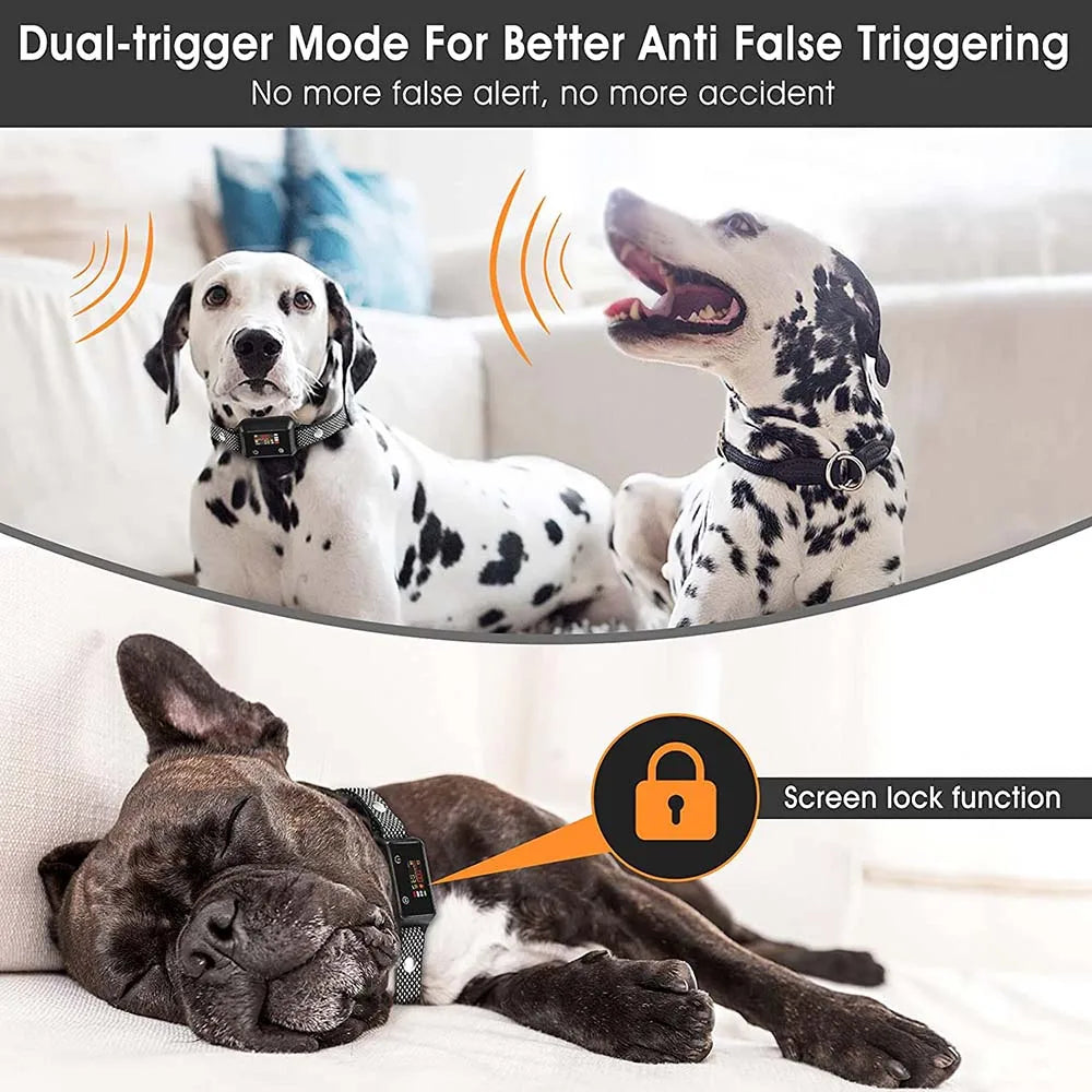 Smart Anti-Bark Collar With Touch Screen