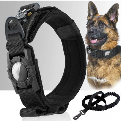 Tactical Dog Collar with AirTag Holder