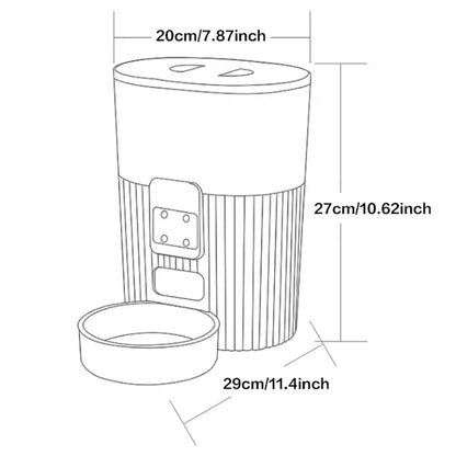 Papifeed Smart Feeder with Camera 3L