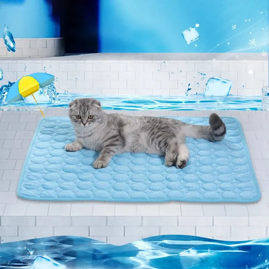 Cooling Pet Ice Mat for Dogs & Cats – Summer Sleeping Pad, Sofa Nest Bed