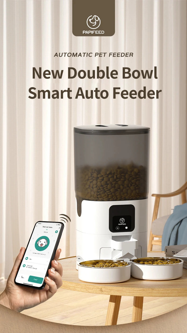 Papifeed Double Bowl Smart Feeder 7L