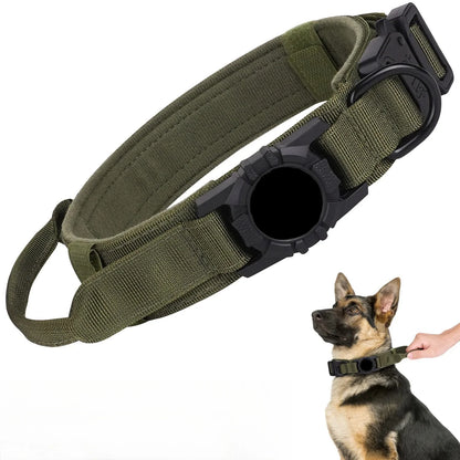 Tactical Dog Collar with AirTag Holder