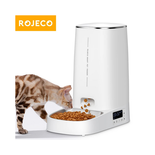 Rojeco Feeder Pushbutton 4L | Automatic Pet Feeder | Tech Tails